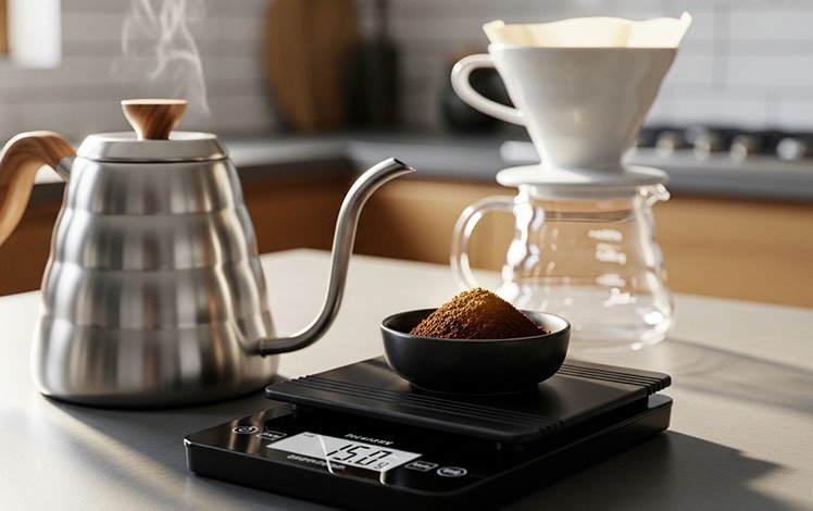 proporcao cafe e agua medida ideal