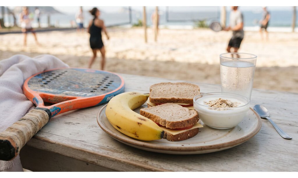 Opções de lanche simples antes de jogar Beach Tennis
