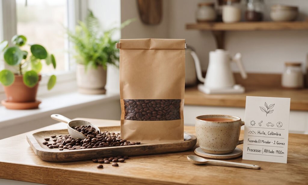 Comparação entre café cotidiano e café especial antes do preparo.